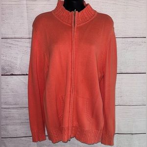 Karen Scott Zip Up cardigan